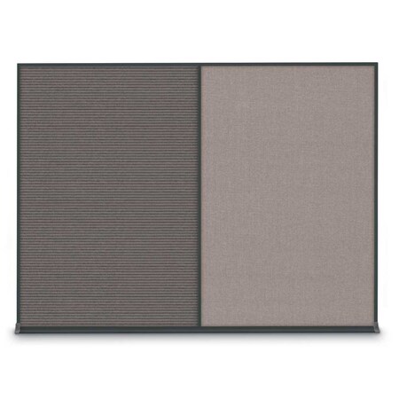 United Visual Products Double Door Radius Plus Corkboard, 48"X UV8003PLUS-GOLD-KEYLIME